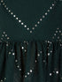 Girl's Green Mirror Kurta Pyjama Set