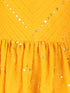 Girl's Yellow Mirror Kurta Pyjama Set