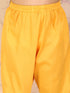 Girl's Yellow Mirror Kurta Pyjama Set