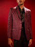 Men's Maroon Silk Blend Blazer