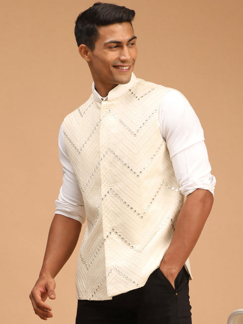 Men's Cream Mirror Jacket