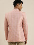 Men's Pink Ethnic Woven Jodhpuri