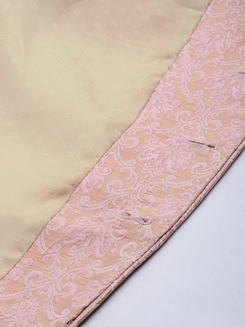 Men's Pink Ethnic Woven Jodhpuri