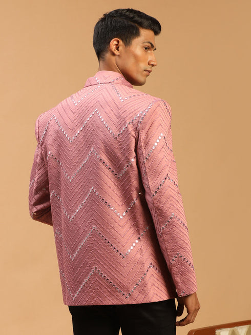 Men's Onion Pink Mirror Jodhpuri