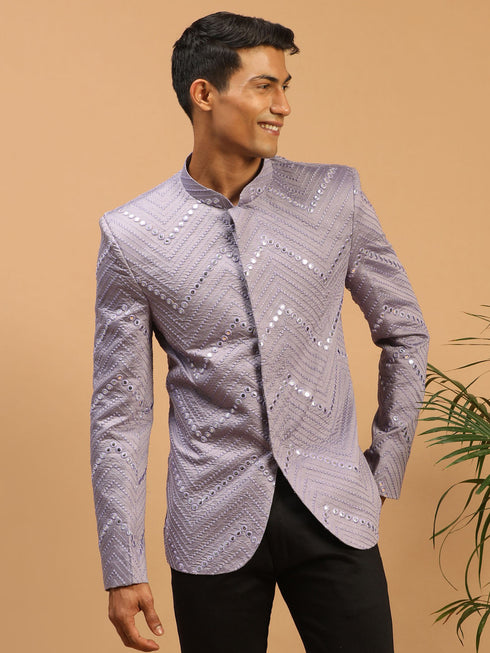 Men's Purple Mirror Jodhpuri