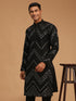 Men's Black Mirror Kurta