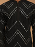 Men's Black Mirror Kurta