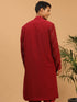 Men Maroon Mirror Kurta