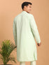 Men's Mint Green Mirror Kurta