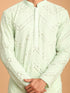 Men's Mint Green Mirror Kurta