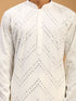 Men's White Mirror Kurta
