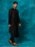 Men's Black Pleated Kurta