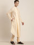Men's Beige Pleated Kurta