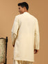 Men's Cream Mirror Kurta