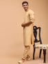 Men's Rose Gold Viscose Kurta Pyjama Set