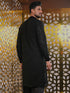 Men's Black Mirror Georgette Kurta