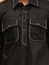 Men's Black Cotton Blend Pathani Suit Set