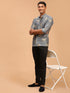 Men's Grey Foil Print Shirt