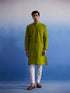 Men's Green Pure Cotton Handloom Kurta