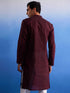 Men's Maroon Pure Cotton Handloom Kurta