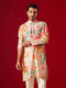 Men's Multicolor Cotton Printed Kurta