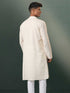 Men's Cream Jacquard Cotton Kurta