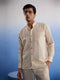 Men's Cream Pure Cotton Plain Shirt