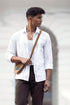 Men's White Chikankari Cotton Shirt