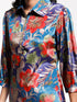Women's Shirt Style Satin Embellished Blue Kurta