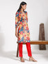 Women's Shirt Style Satin Embellished Mustard Kurta Set