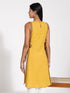 Women's Mustard Cotton Tie-Up Kurta