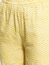 Women's Yellow Printed Cotton Kurta Pant Set