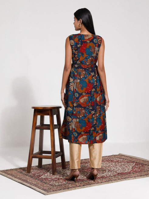 Women's Angrakha Style Flare Kurta Set