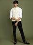 Boy's' Cream Mirror Work Ethnic Jacket