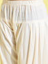 Girl's' Mustard And Cream Printed Linen Kurta And Patiala Set