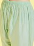 Girl's' Mint Green Viscose Kurta And Straight Pant Set