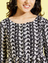 Girl's Black Pure Cotton Chikankari Kurta With Leggings Set