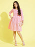 Girl's Pink Pure Cotton Chikankari Kurta