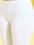 Girl's White Pure Cotton Chikankari Kurta With Leggings Set