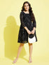 Girl's Black Mirror Kurta