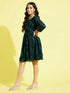 Girl's Green Mirror Kurta