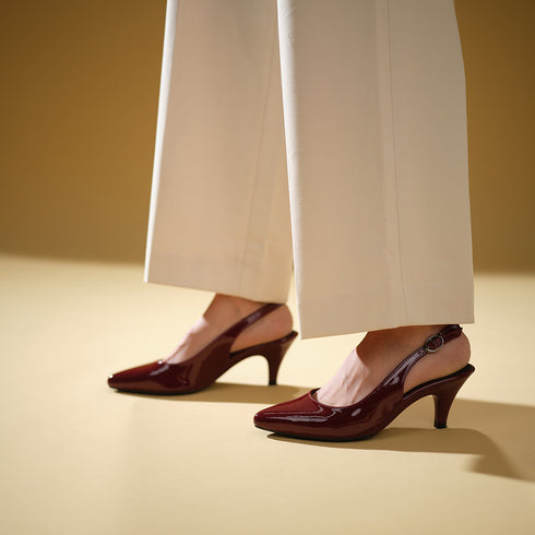 Violet Slingback Pumps