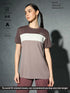 Women Colorblock Slim Fit Round Neck Sports T-shirt with TECHNOCOOL+