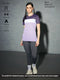 Women Colorblock Slim Fit Round Neck Sports T-shirt with TECHNOCOOL+