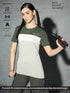 Women Colorblock Slim Fit Round Neck Sports T-shirt with TECHNOCOOL+