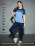 Women Colorblock Slim Fit Round Neck Sports T-shirt with TECHNOCOOL+