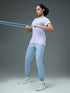 Women Solid Slim Fit Crew Neck T-shirt with TECHNO COOL