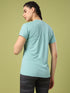 Women Solid Slim Fit Crew Neck T-shirt with TECHNO COOL