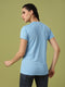 Women Solid Slim Fit Crew Neck T-shirt with TECHNO COOL