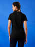 Women Abstract Print Slim Fit Crew Neck T-shirt with TECHNO COOL+